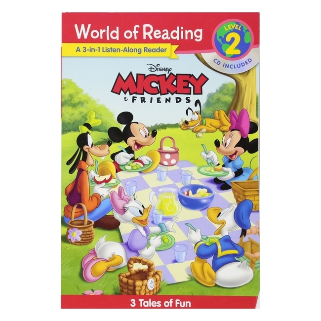 World Of Reading Mickey And Friends 3-In-1 Listen-Along Reader (World Of Reading Level 2): 3 Fun Tales With CD!