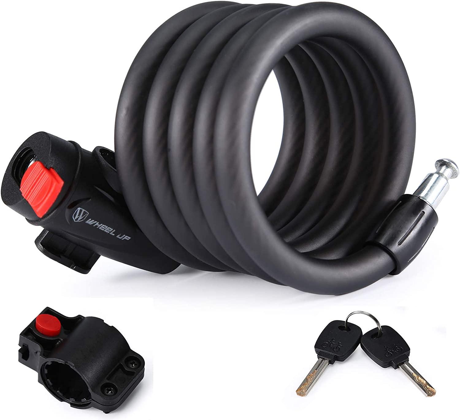 Khóa xe đạp Khóa cáp Khóa xe đạp có chìa khóa cho hàng rào cổng xe máy xe đạp