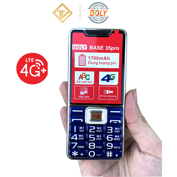 Điện thoại Goly Base 35 Pro 4G LTE ,Pin trâu, Màn hình lớn , Loa to - Hàng Chính Hãng