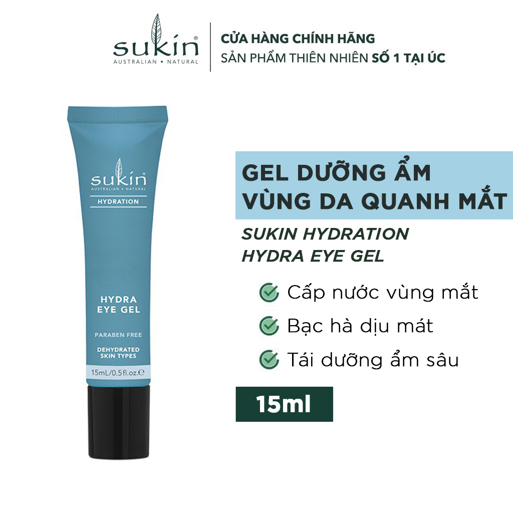 Gel Dưỡng Ẩm Vùng Da Quanh Mắt Sukin Hydration Hydra Eye Gel 15ml