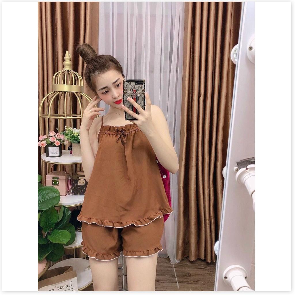 Set bộ tiểu thư mặc nhà Satin ngắn cực đẹp cho chị em KME STORE