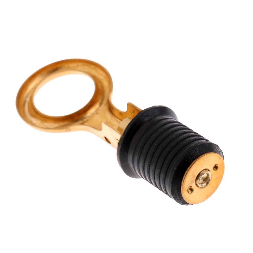2Pcs Boat Baitwell Snap Tite Bailer Brass Drain Plug For 1" Hose Boat Marine