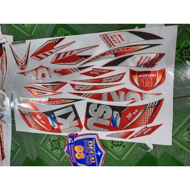 Tem rời crom axelo dán xe trắng đỏ ko bay màu