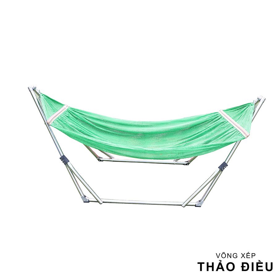 Khung Võng xếp tròn tay thẳng inox 100% cao cấp phi 32 thương hiệu Võng Xếp Thảo Điều - kv6