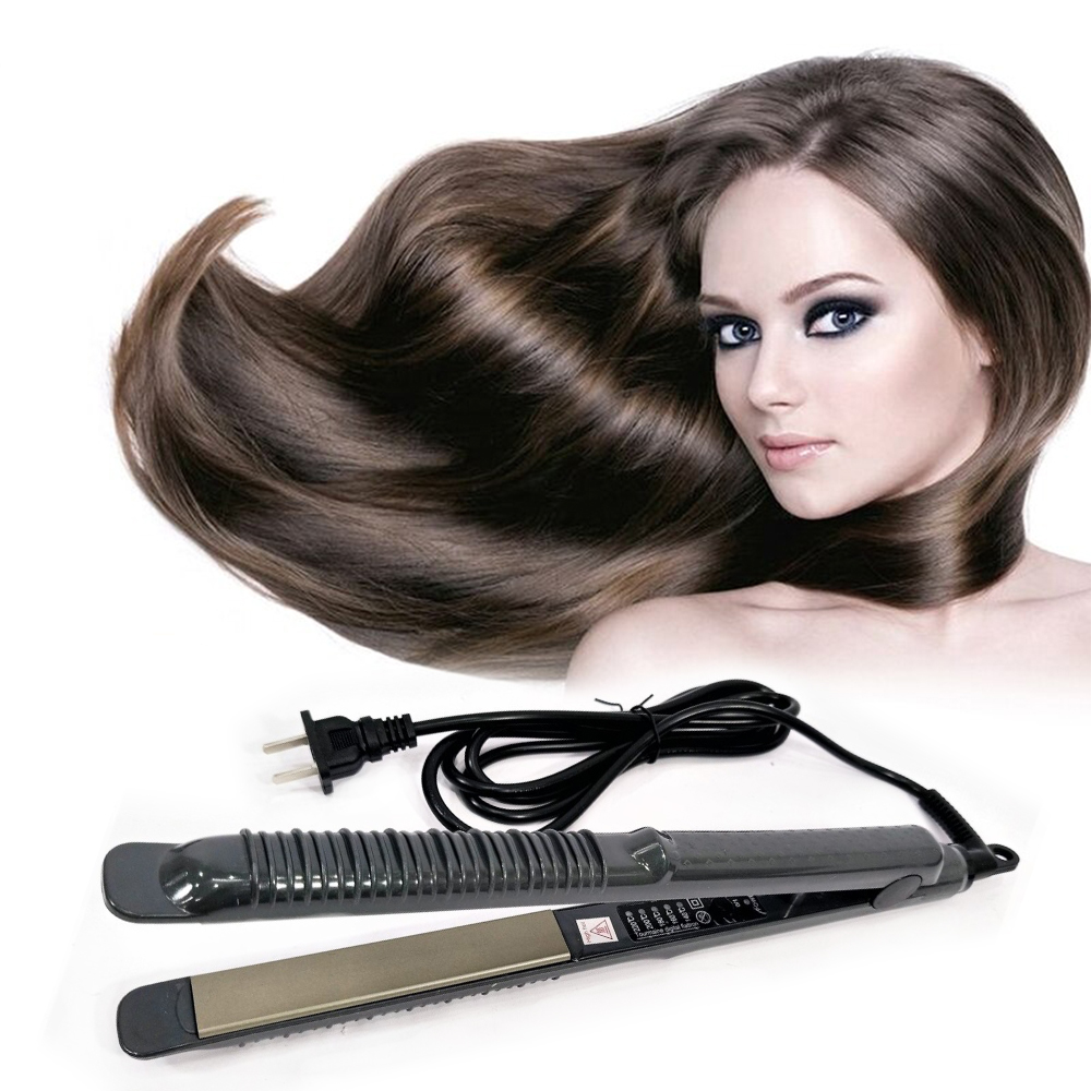 Máy Là Thẳng Bản Nhỏ, Điều Chỉnh 5 Mức Nhiệt, Dễ Sử Dụng, Tạo Kiểu Tóc Suôn Mượt Hoặc Xoăn Cụp Tự Nhiên Không Hư Tổn, Bản Kim Loại Mạ Bóng