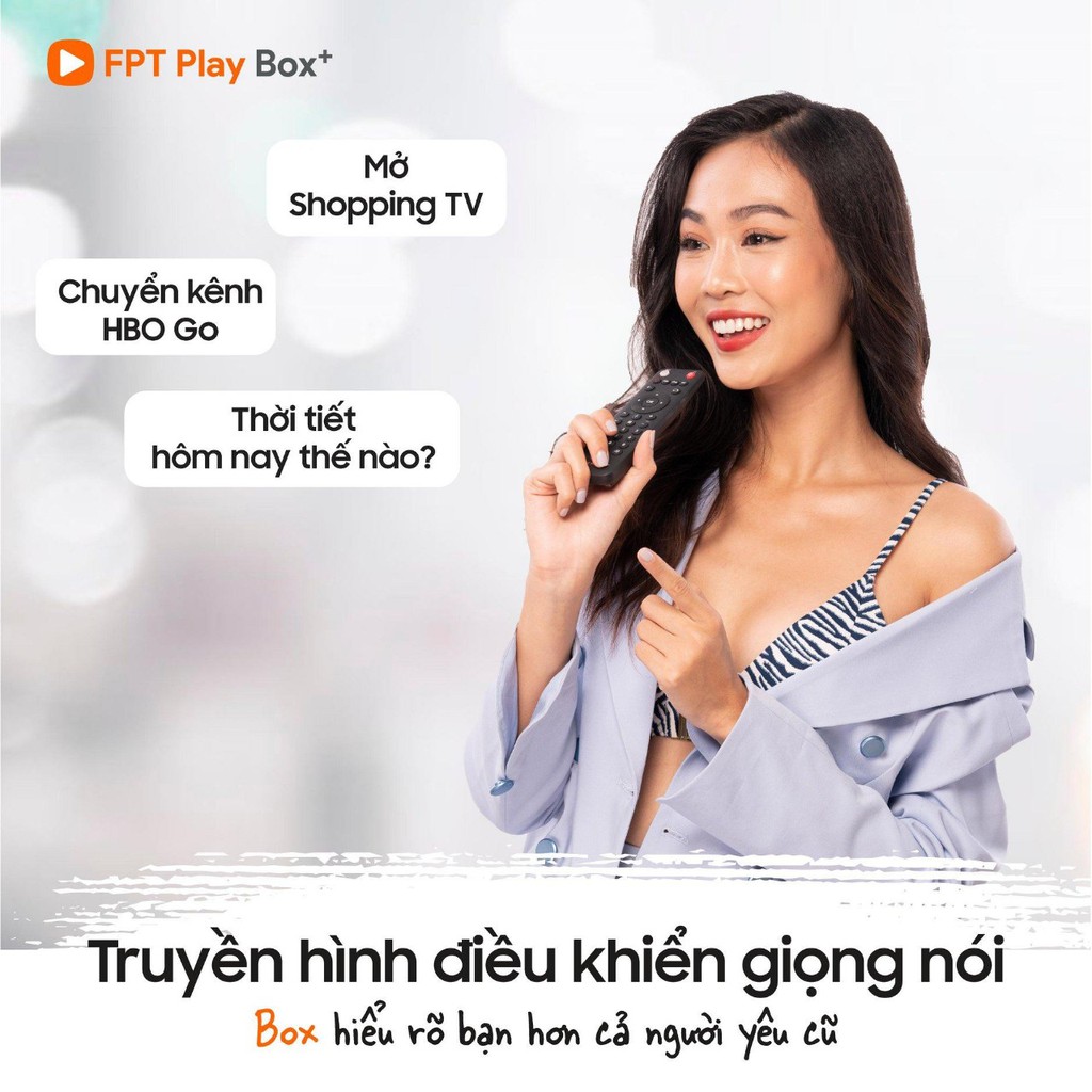 Remote Điều Khiển Giọng Nói FPT Play Box+ - Hàng chính hãng Tích hợp các phiên bản 2019,2020,2021