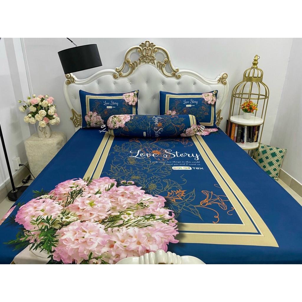 Bộ Drap+áo gối thun Ý 5D Cao Cấp , mát lạnh, thấm hút tốt