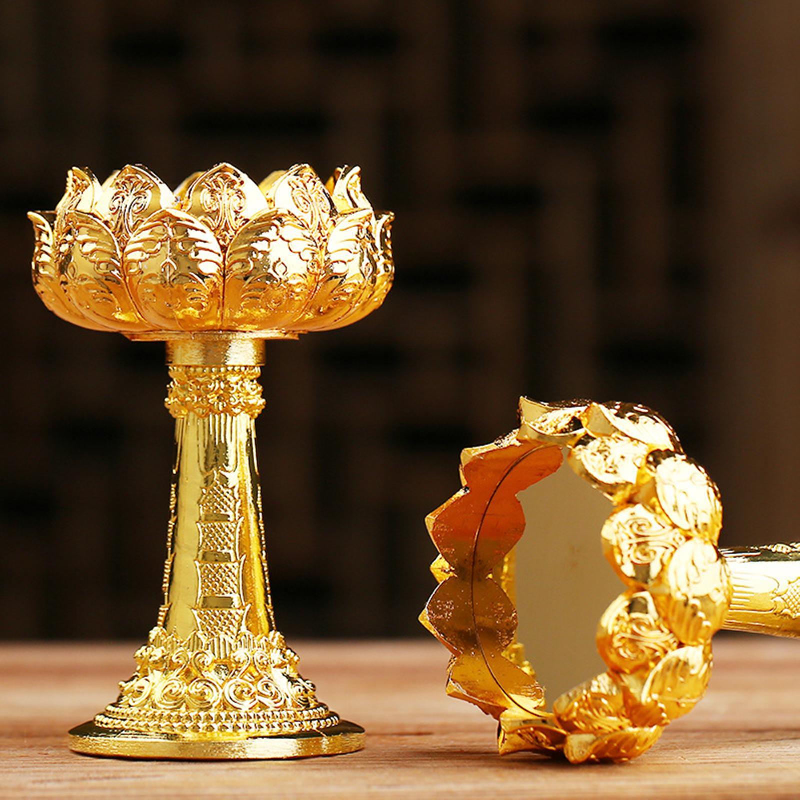 Ghee Lamp Holder Candle Holder Buddhist Supplies Candlestick for Decor