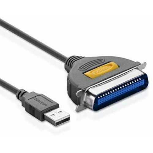 Cáp tín hiệu chuyển đổi USB 2.0 sang LPT âm cao cấp 1.5M màu Đen Ugreen 225HL30227HL Hàng chính hãng