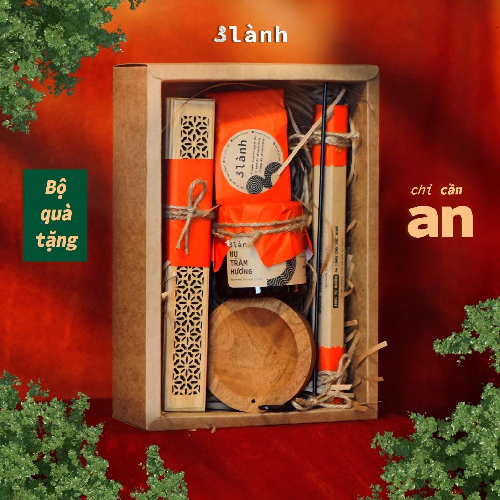 Bộ Quà Tặng Trầm Hương Cao Cấp An 3 Lành Sinh Nhật Mong An Yên Tài Lộc Phúc Lành Trang Trí Nhà Cửa