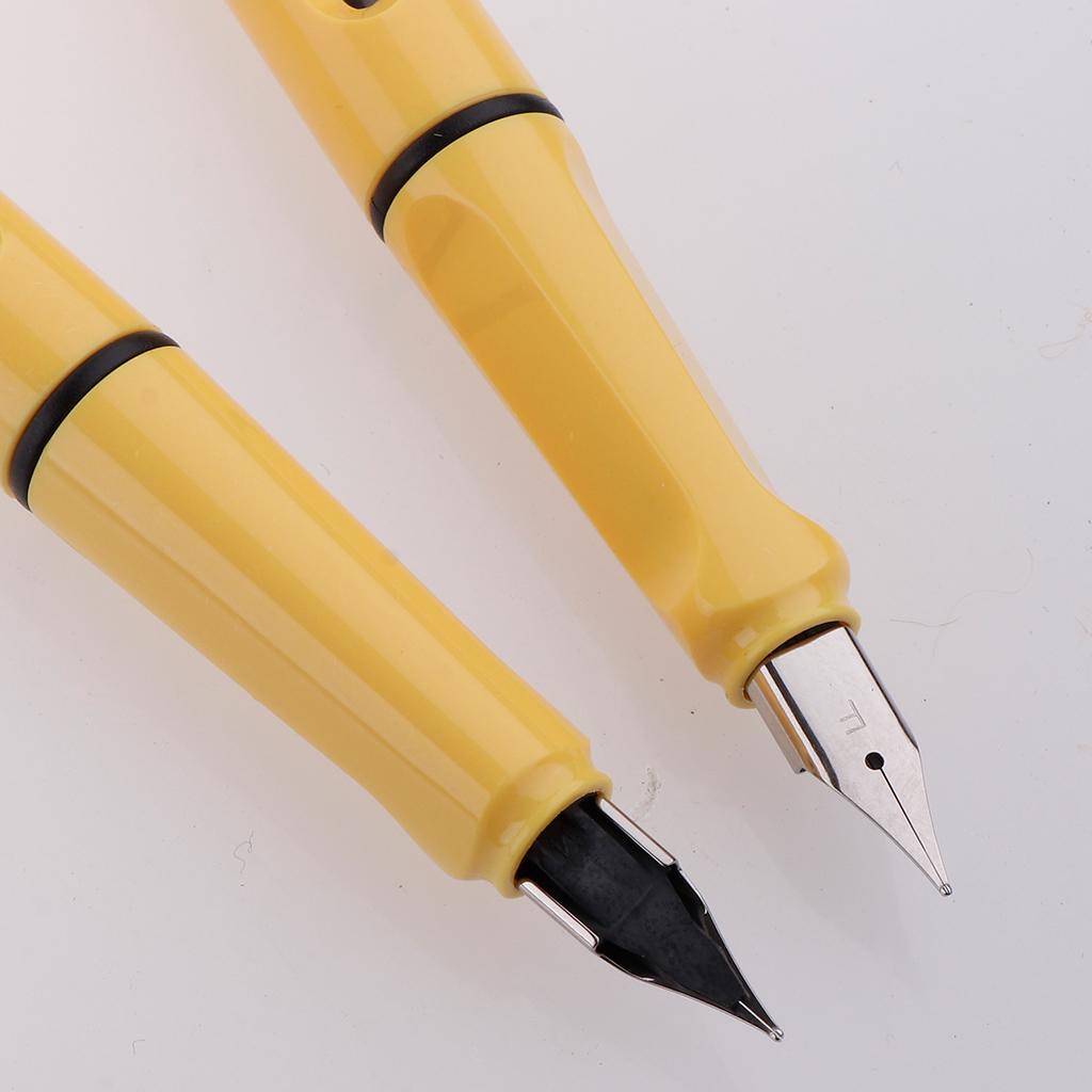 Nice Smooth Surface Colorful Plastic Design Fountain Pen Silver Color Metal Hooks Ink Pen Fine Nib Portable