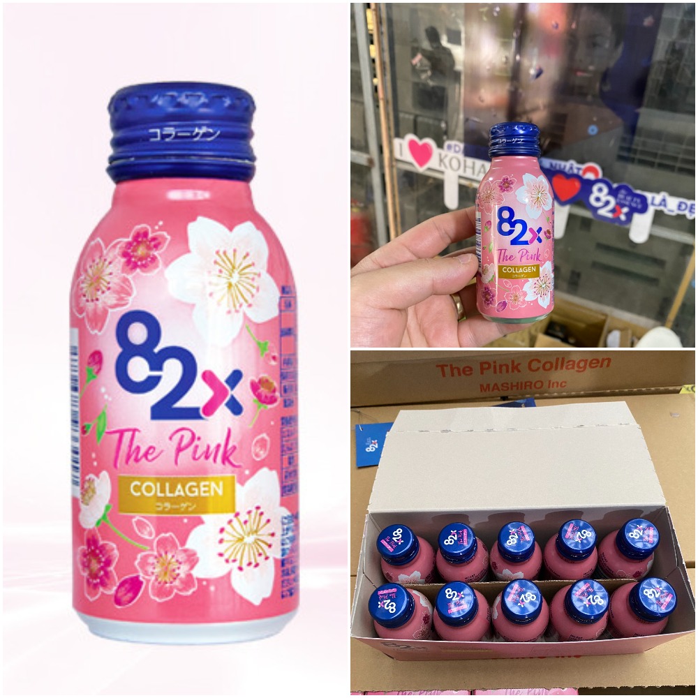82X The Pink Collagen 100ml Hàm Lượng 1000mg Collagen, Nước Uống Đẹp Da Tràn Năng Lượng Đến Từ Nhật Bản