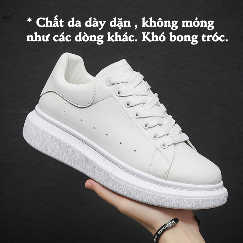 Giày thể thao sneaker nam màu trắng bằng da không tróc thương hiệu ZAVAS - S387 - Hàng chính hãng