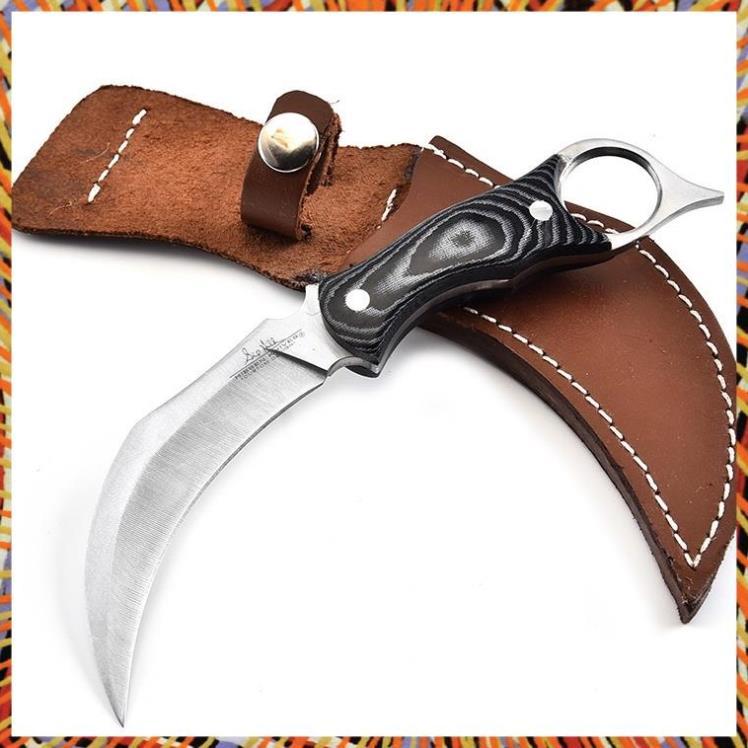 Dao phượt karambit fox có bao da cao cấp