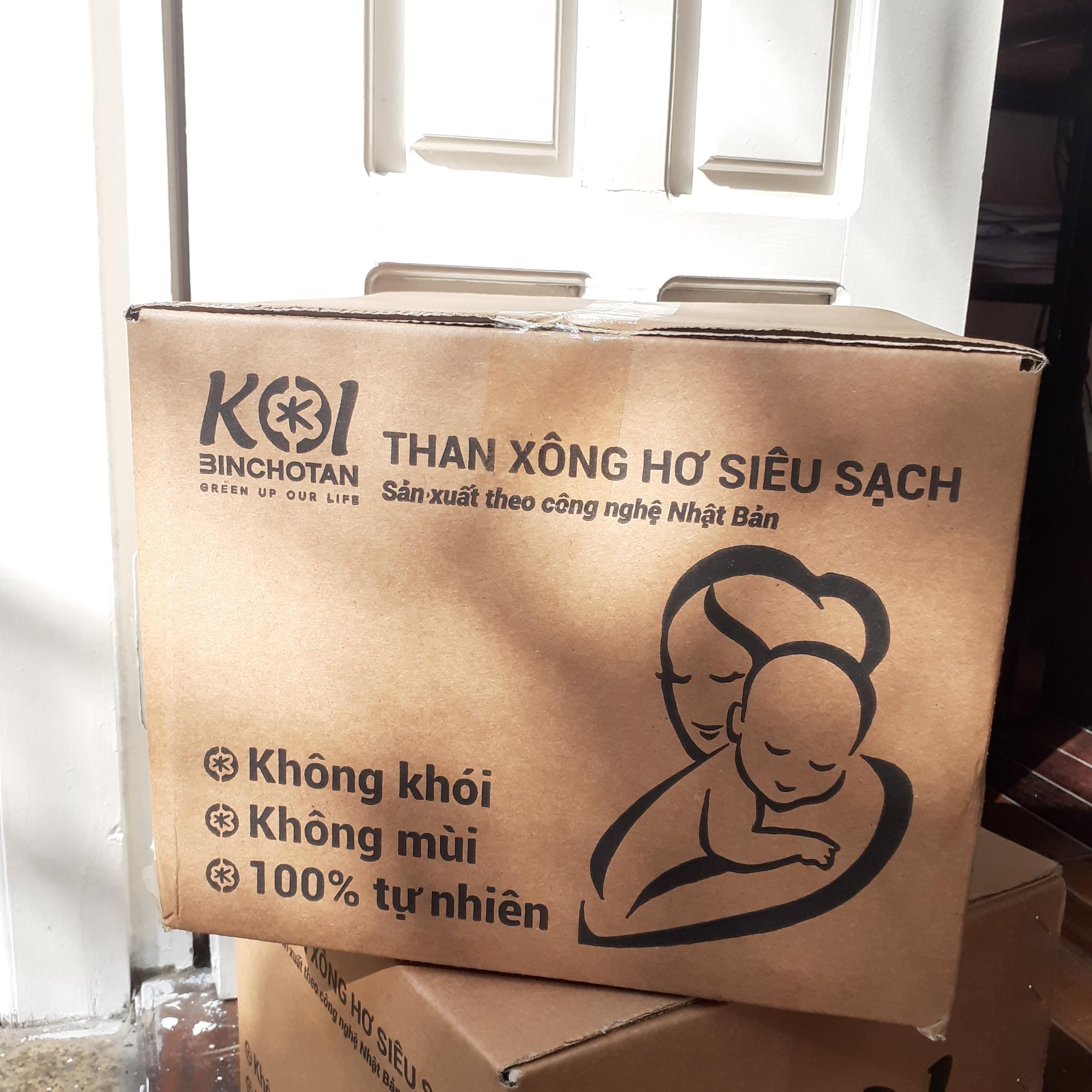 [5kg] Than xông hơ cho mẹ sau sinh cao cấp, KHÔNG KHÓI KHÔNG ĐỘC xông hơi an toàn cho mẹ và bé, tiêu chuẩn Nhật Bản JIS, KOI Binchotan