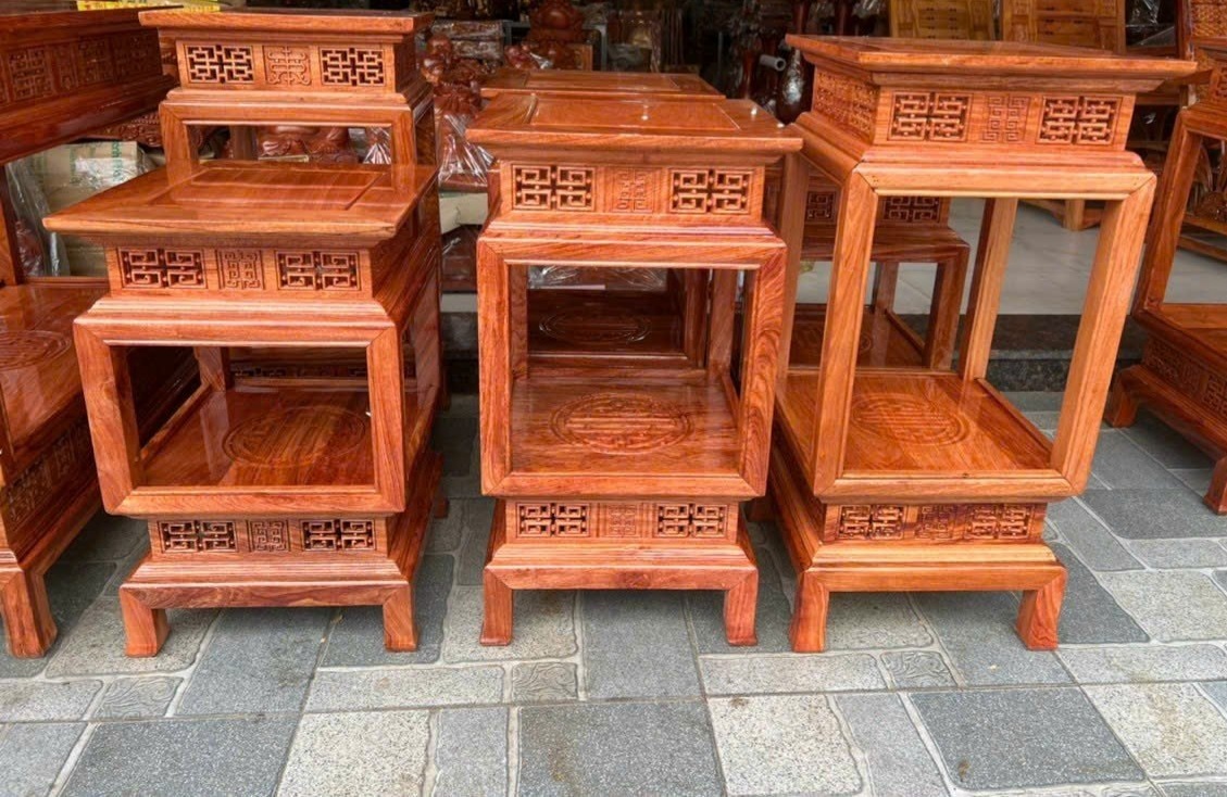 Đôn đèn gỗ hương,đôn 2 tầng cao 60 mặt 30 cm và 38 cm