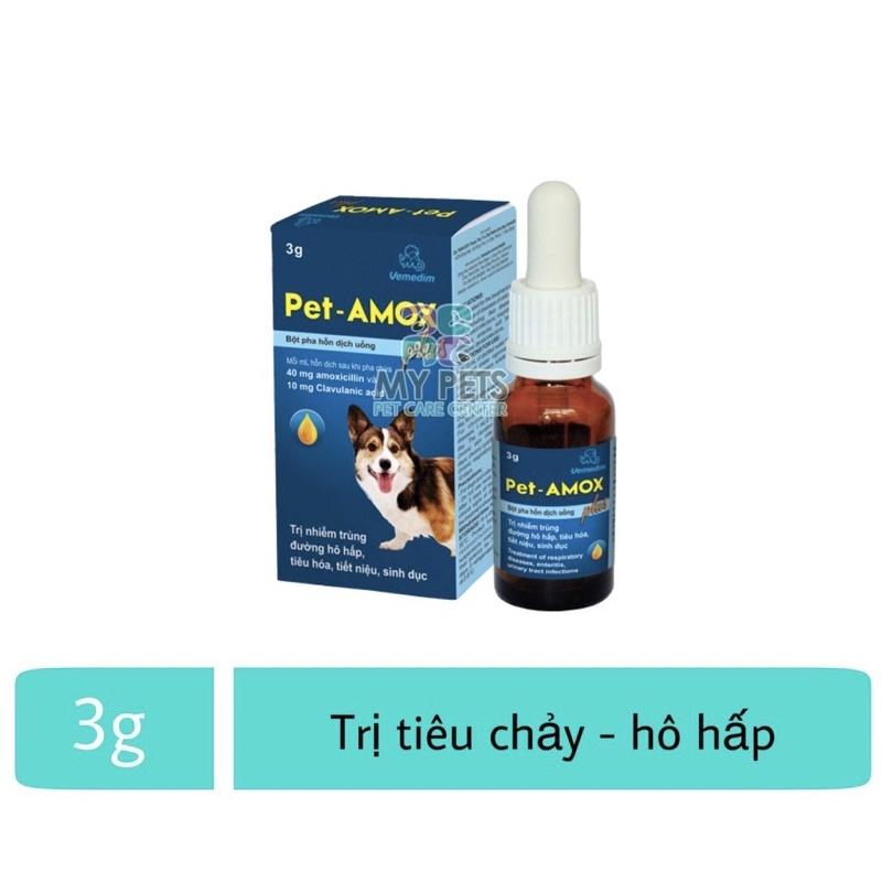 1 lọ PET - AMOX plus dùng cho bệnh hô hấp trên chó mèo