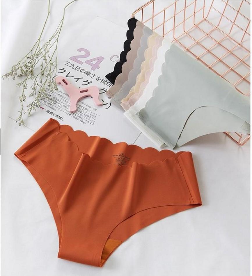 Combo 5 Quần Lót Nữ Su Đúc Không Đường May Viền Lưng, Freesize,  Giao Nhiều Màu Tặng Kèm 5 Thun Cột Tóc Siêu Xinh