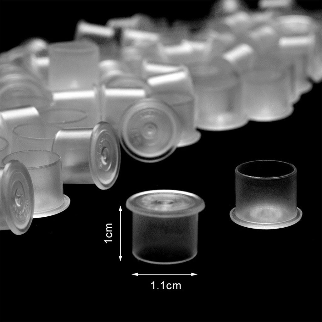 Disposable Lot Tattoo Ink Caps Cups Pigment Holder Caps with Cup Base 500x