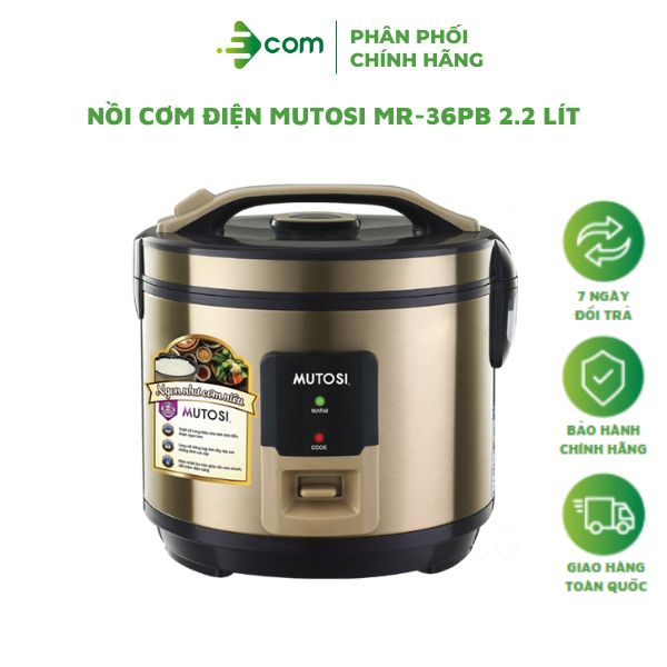 NỒI CƠM ĐIỆN MUTOSI MR-36PB 2.2 LÍT - Hàng chính hãng