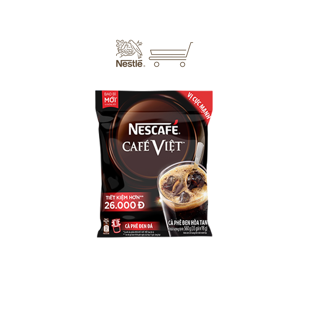 Combo 2 bịch cà phê đen hòa tan NESCAFÉ CAFÉ VIỆT
