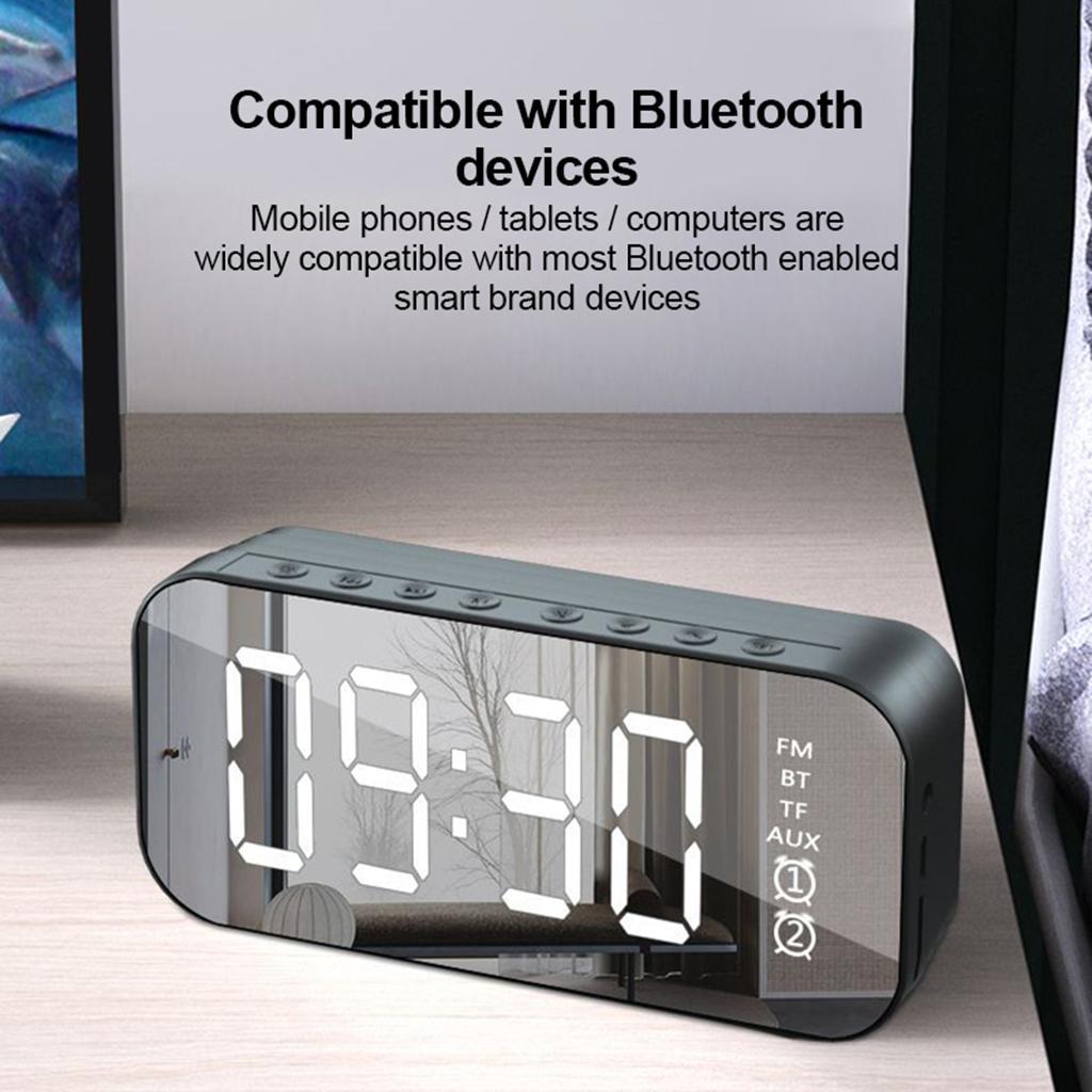 HIFI Wireless Bluetooth Speaker  Clock Portable for