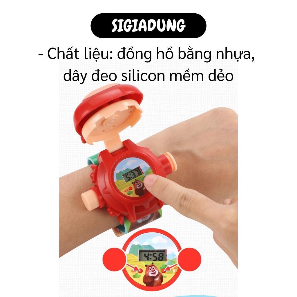 Đồng Hồ Biến Hình - Đồng Hồ Đồ Chơi Xem Giờ, Có Đèn Chiếu Hình Gấu 5606