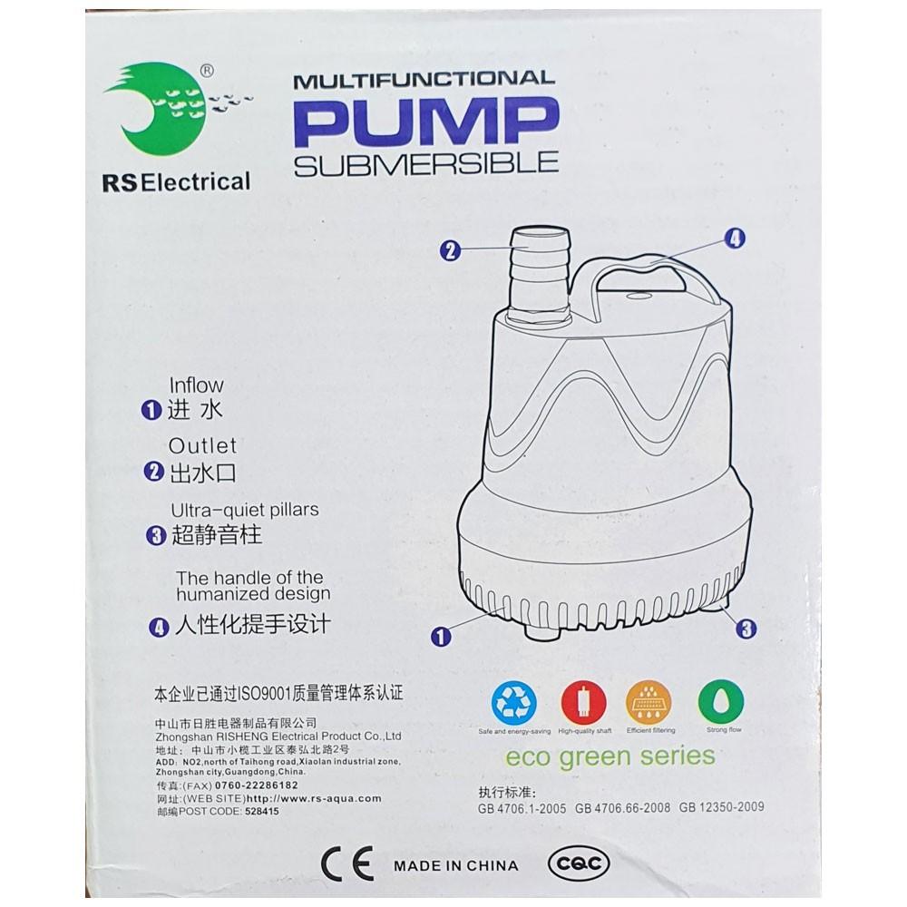 Máy bơm chìm RS-5000R- 60W bơm hút cặn đáy, bơm chìm bể cá cảnh, hồ cá
