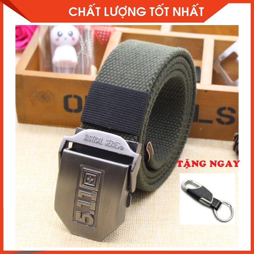 Dây nịt lính vải bố Mặt 511 thép không gỉ, Dây nịt Nam quân đội vải dù siêu bền đẹp