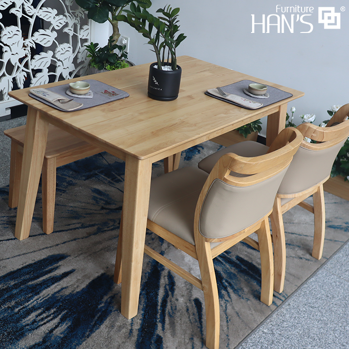 Bộ Bàn Ghế Hàn Quốc BIANCA 2 Chair Bench