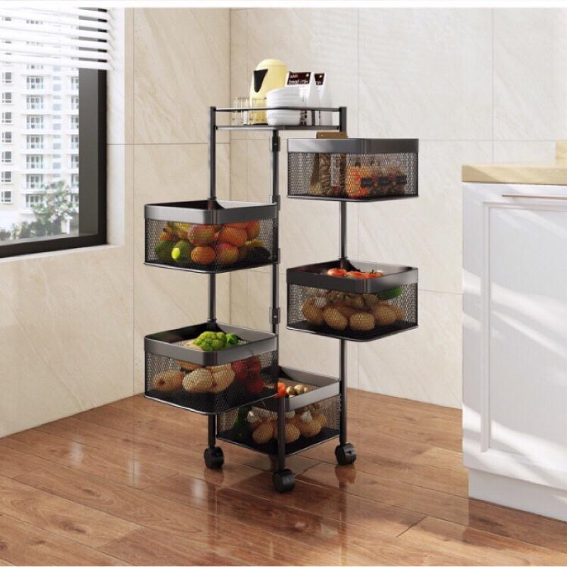 Kệ Xoay Đa Năng Vuông Để Rau Củ Quả Thông Minh