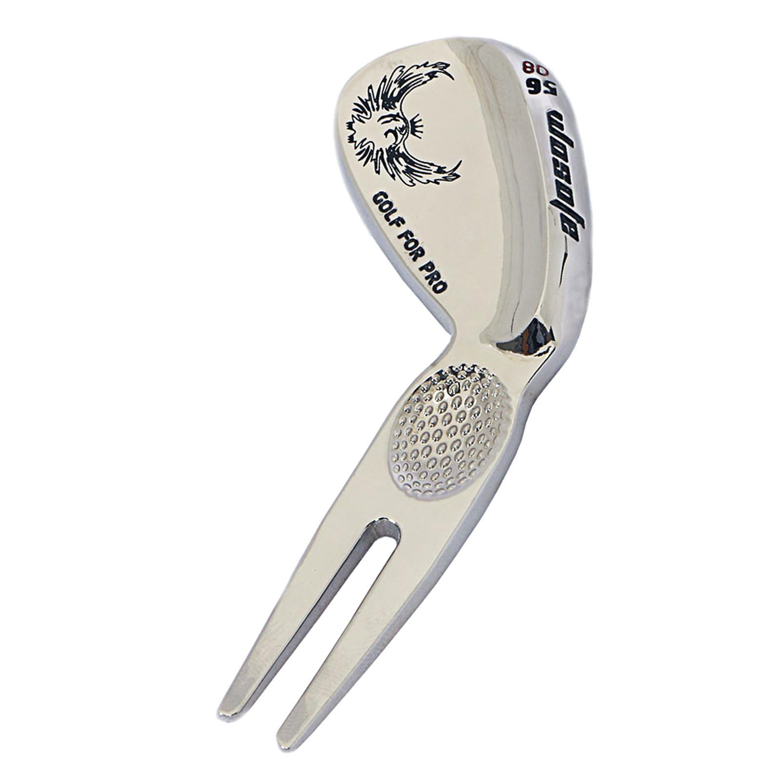 2-3pack Lightweight Golf Putting Green Repair Tool Divot Fork Pitchfork Silver
