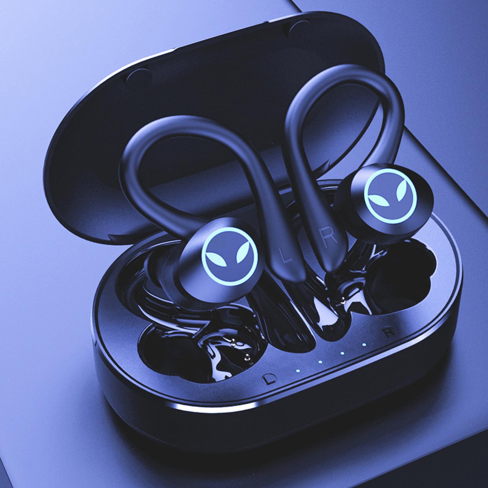 Bluetooth Earhook Earbuds with Charging Case Waterproof Noise Cancelling 500mAh Sports Earphones Headphones Headsets for Gaming Business Gym