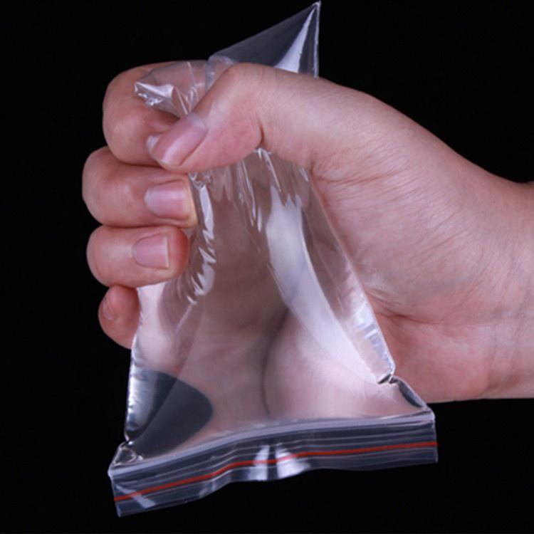 Túi zip chỉ đỏ loại dày 1kg, Túi zip viền đỏ túi zipper mini đủ size