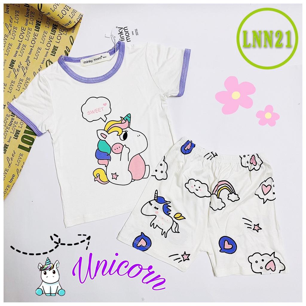 Bộ Cộc Tay Lửng LNN21 Đồ Bộ Thun Lạnh Cao Cấp Mềm Mịn Thoáng Mát Hàng Chuẩn Loại 1 MINKY MOM Dễ Chịu, Thoải Mái Cho Bé