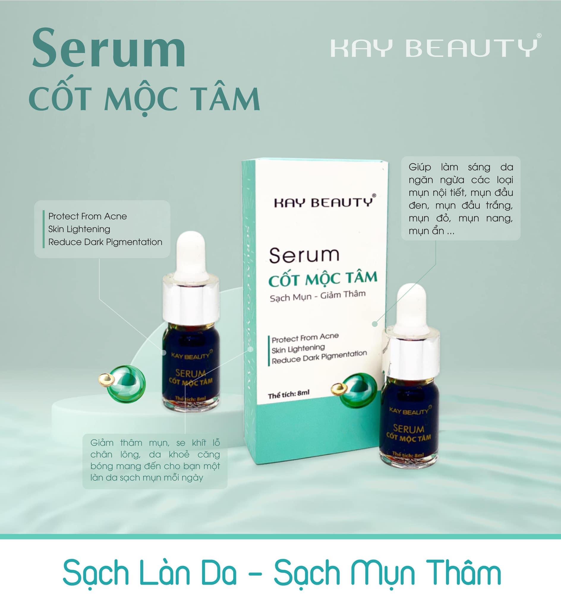 Combo 3 hộp Serum Cốt Mộc Tâm - Kay Beauty (sạch mụn, giảm thâm)