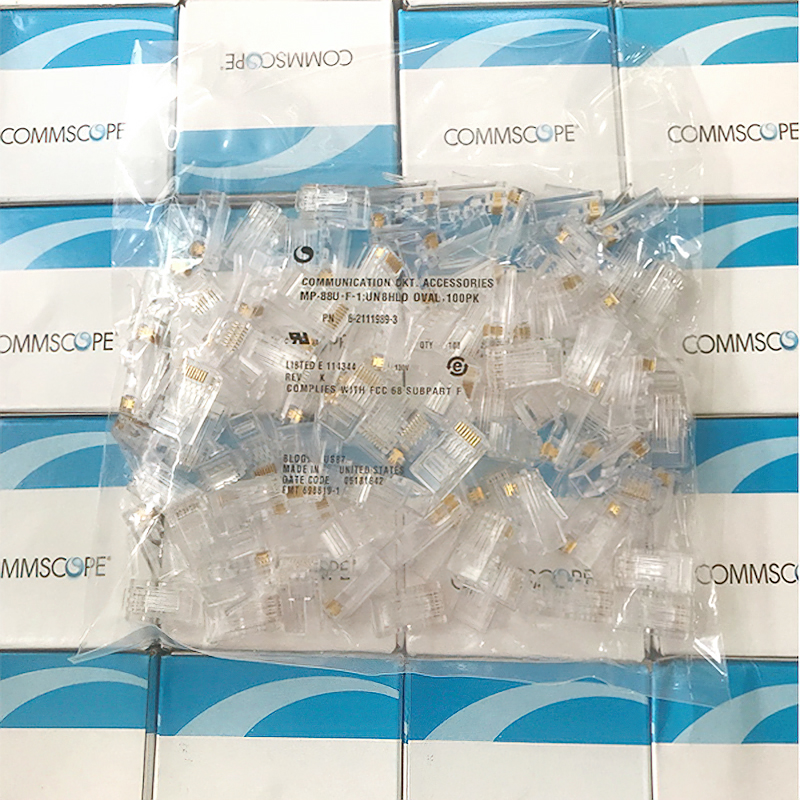 Hạt mạng rj45 cat6 Commscope (Hộp 100 chiếc) P/N:6-2111-989 - Hàng chính hãng