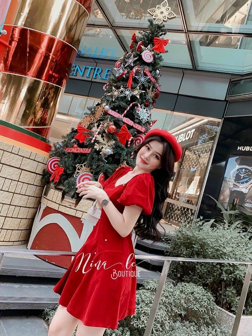 ĐẦM TAY PHỒNG ĐÍNH CƯỜM MÀU Y HÌNH