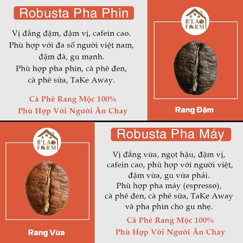 Cà phê nguyên chất BLEND B’Lao Farm 10% cà phê Robusta 90% cà phê Arabica cà phê rang mộc pha phin pha máy ngọt hậu B19