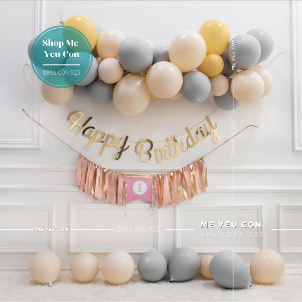 SALE Set Bóng Sinh Nhật Happy Birthday Kèm Đèn Led Và Số Tuổi Nhiều Mẫu