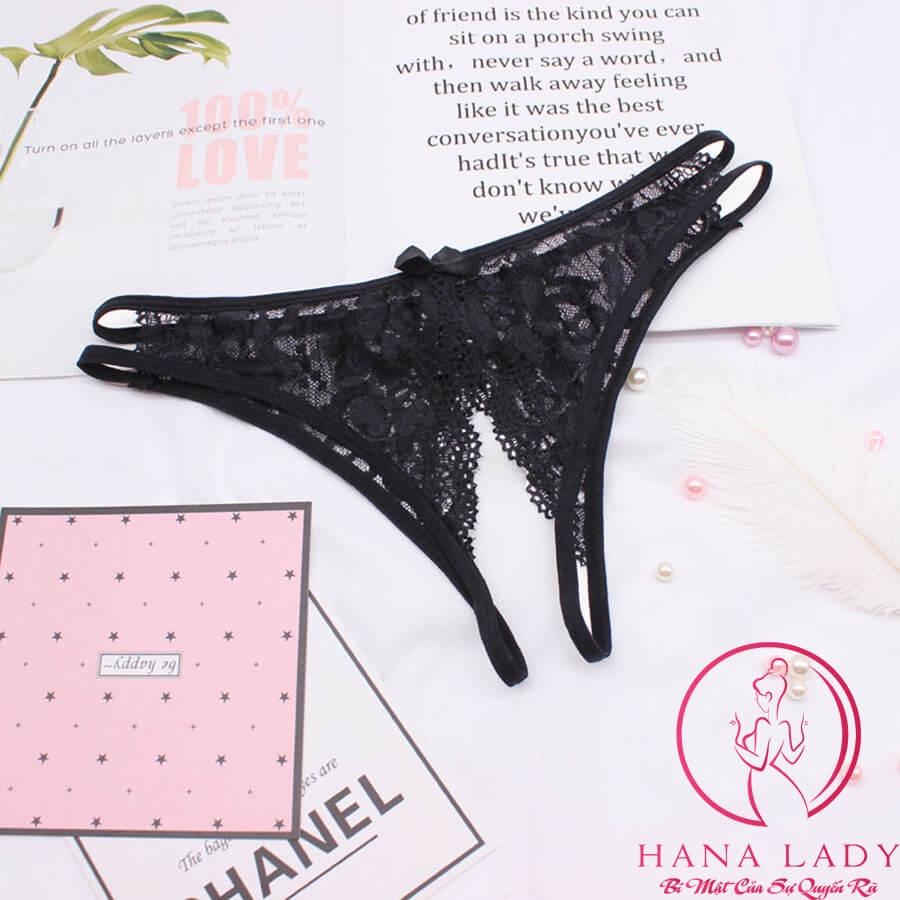 Quần lót lọt khe, quần chip hở đáy ren sexy quyến rũ LK077