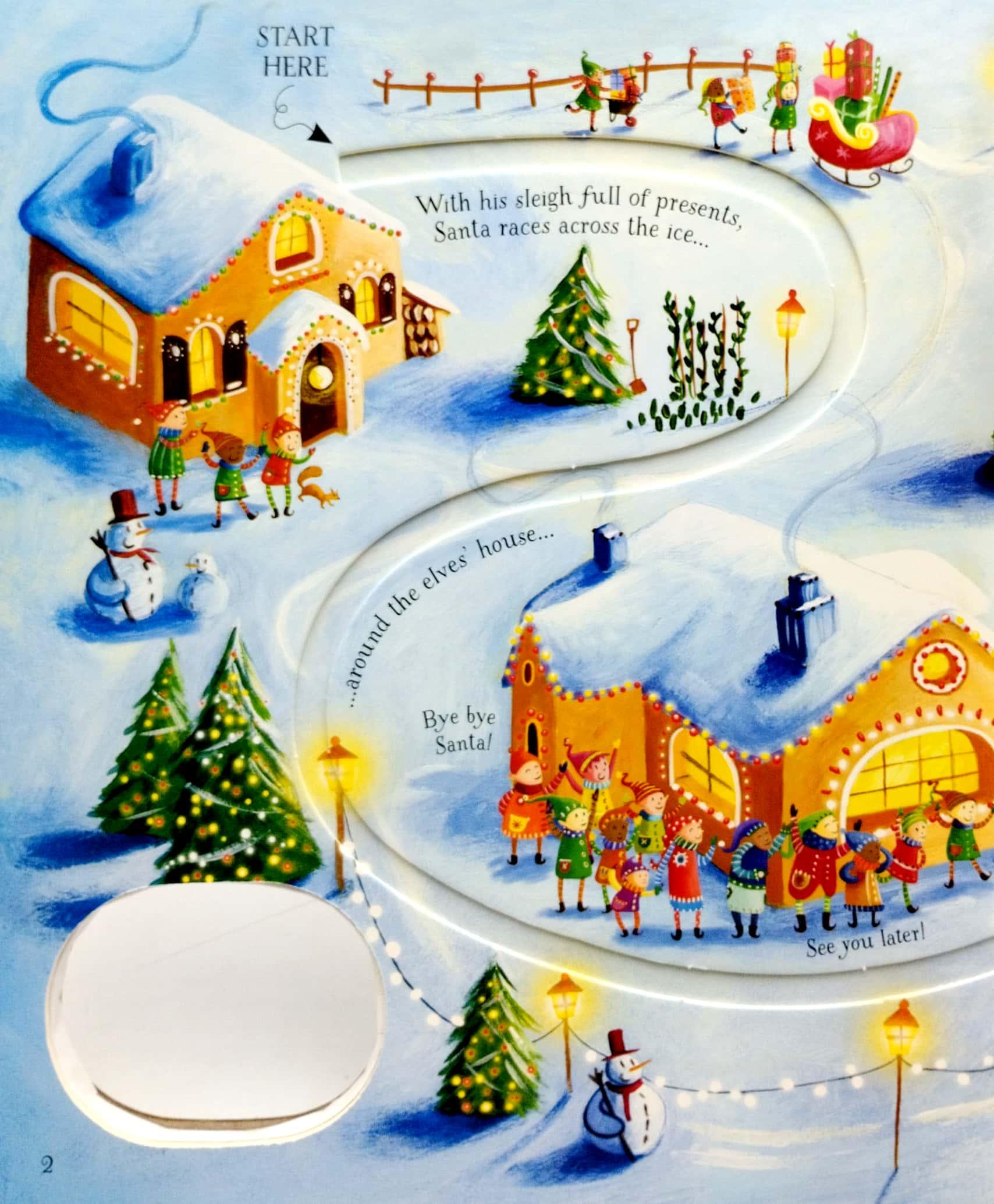 Santa's Christmas Journey with wind-up sleigh