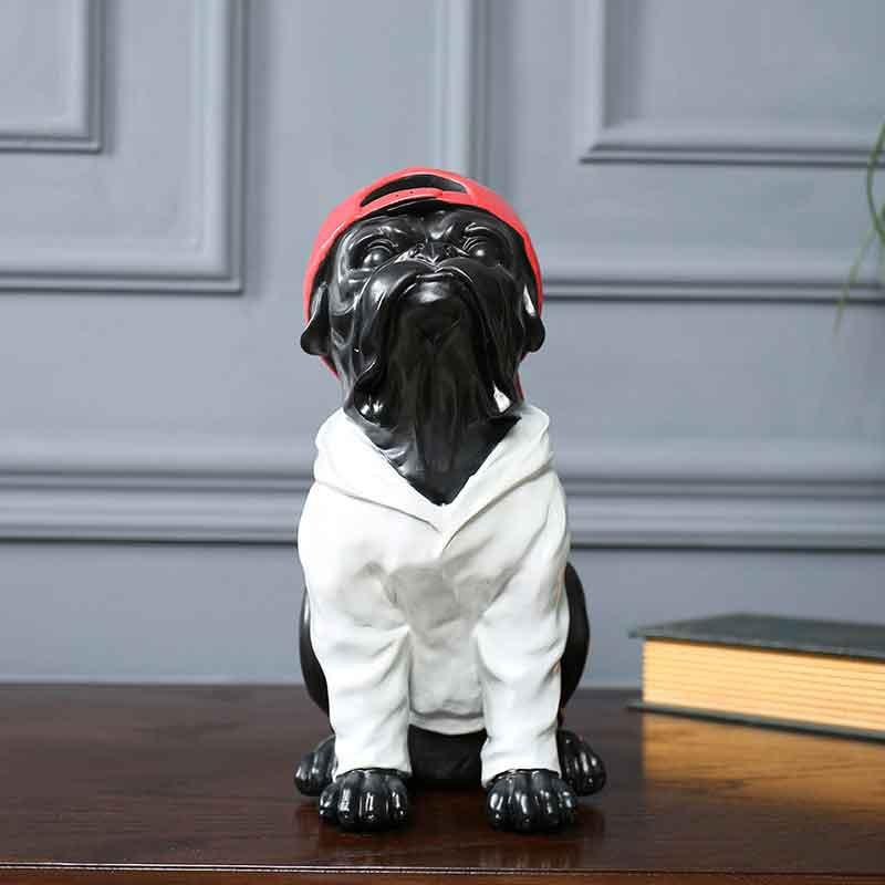 Tượng Chú Chó Mặt Xệ Cool Ngầu - tượng trang trí giúp căn phòng thêm sinh động