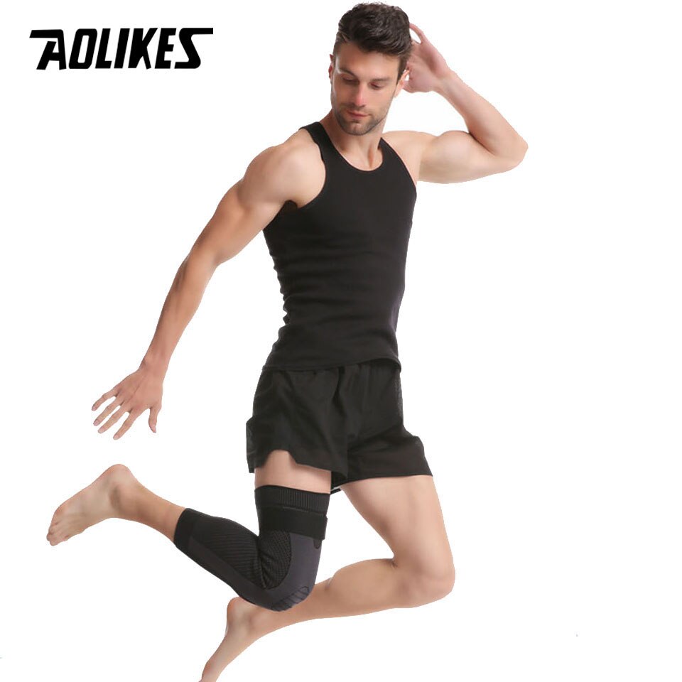 Bộ 2 bó đầu gối loại dài AOLIKES A-7815-2 Elastic compression sports knee pads