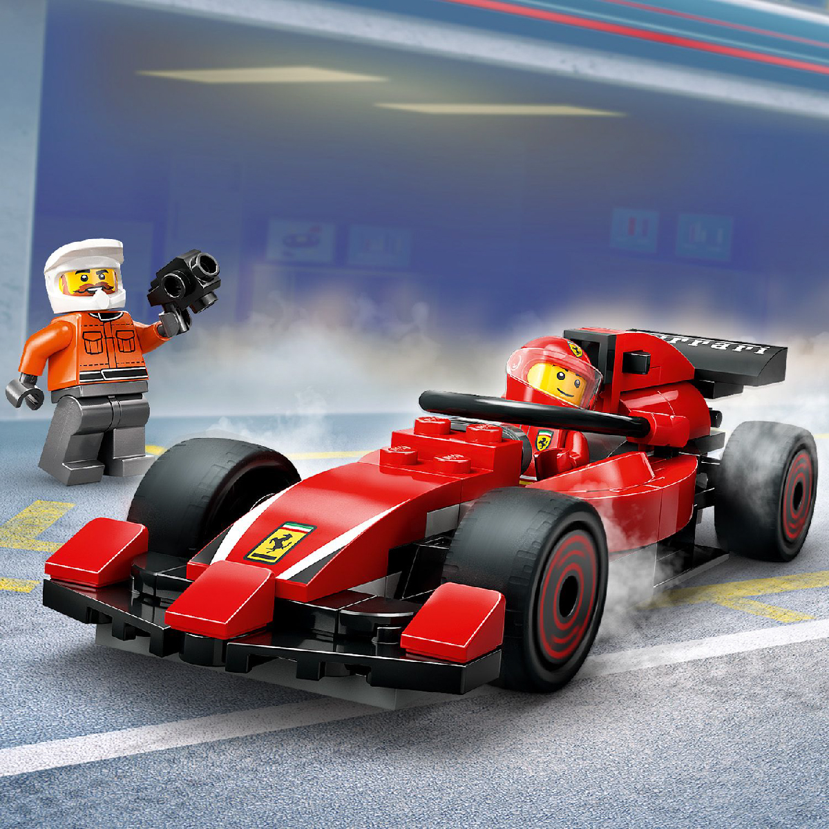 LEGO CITY 60443 Đồ Chơi Lắp Ráp Trạm Bảo Dưỡng Xe F1 (325 Chi Tiết)