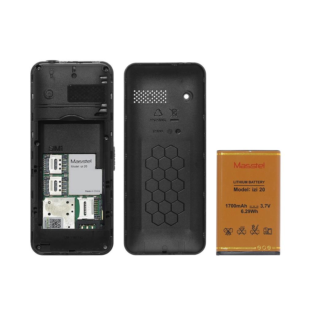 Điện Thoại Masstel Izi 20 4G LTE - 2 sim -Pin 1700 mAh - Loa To - Camera 0.08 MP -  Hàng Chính Hãng -  Bảo Hành 12 Tháng