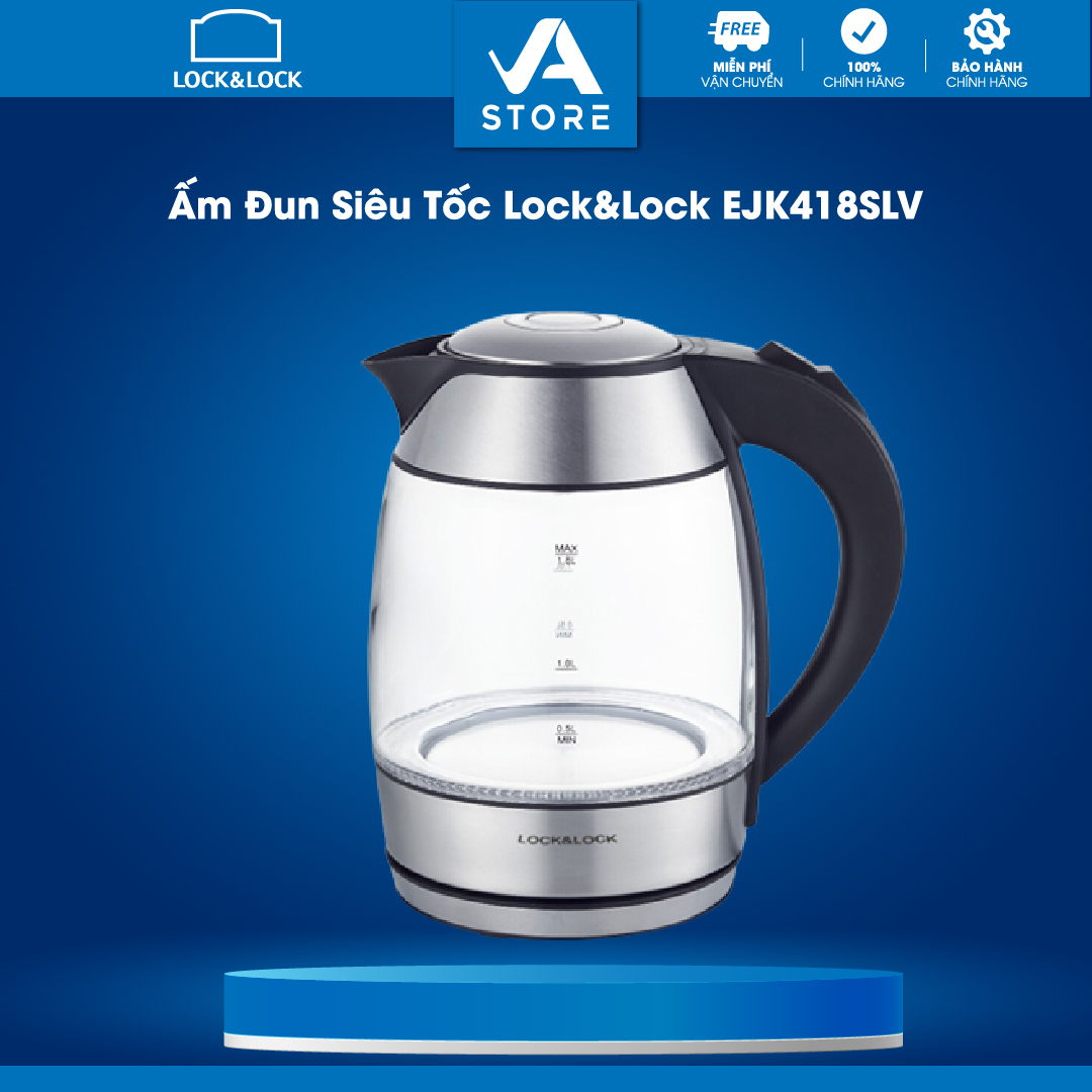 Ấm Đun Siêu Tốc LocknLock EJK418SLV - Hàng Chính Hãng
