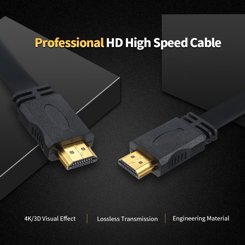 HD Cable High Speed 4K 3D Gold-plated Connectors Support 1080P for PC Laptop  Projector TV DVD 0.5m/1.64ft