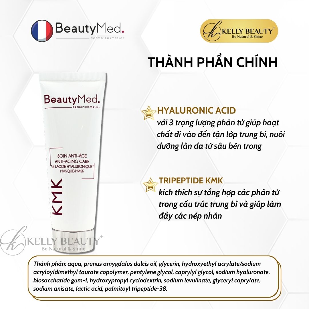 Mặt Nạ Cấp Ẩm Chống Lão Hóa Da BeautyMed KMK Anti-Aging Care Mask | Kelly Beauty