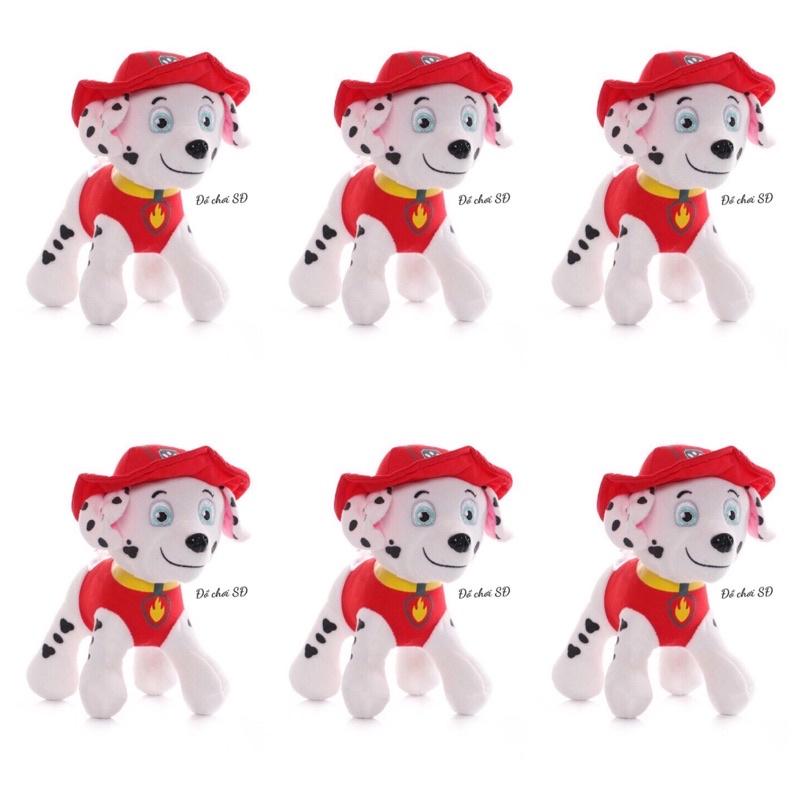 Thú bông đội chó cứu hộ 20 cm - đỏ
